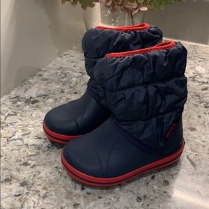 Crocs Navy Winter Puff Boot